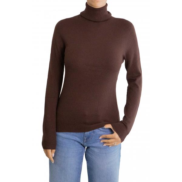 Maglioncino collo alto tinta unita